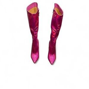 Pink Knee-High Women's Boots